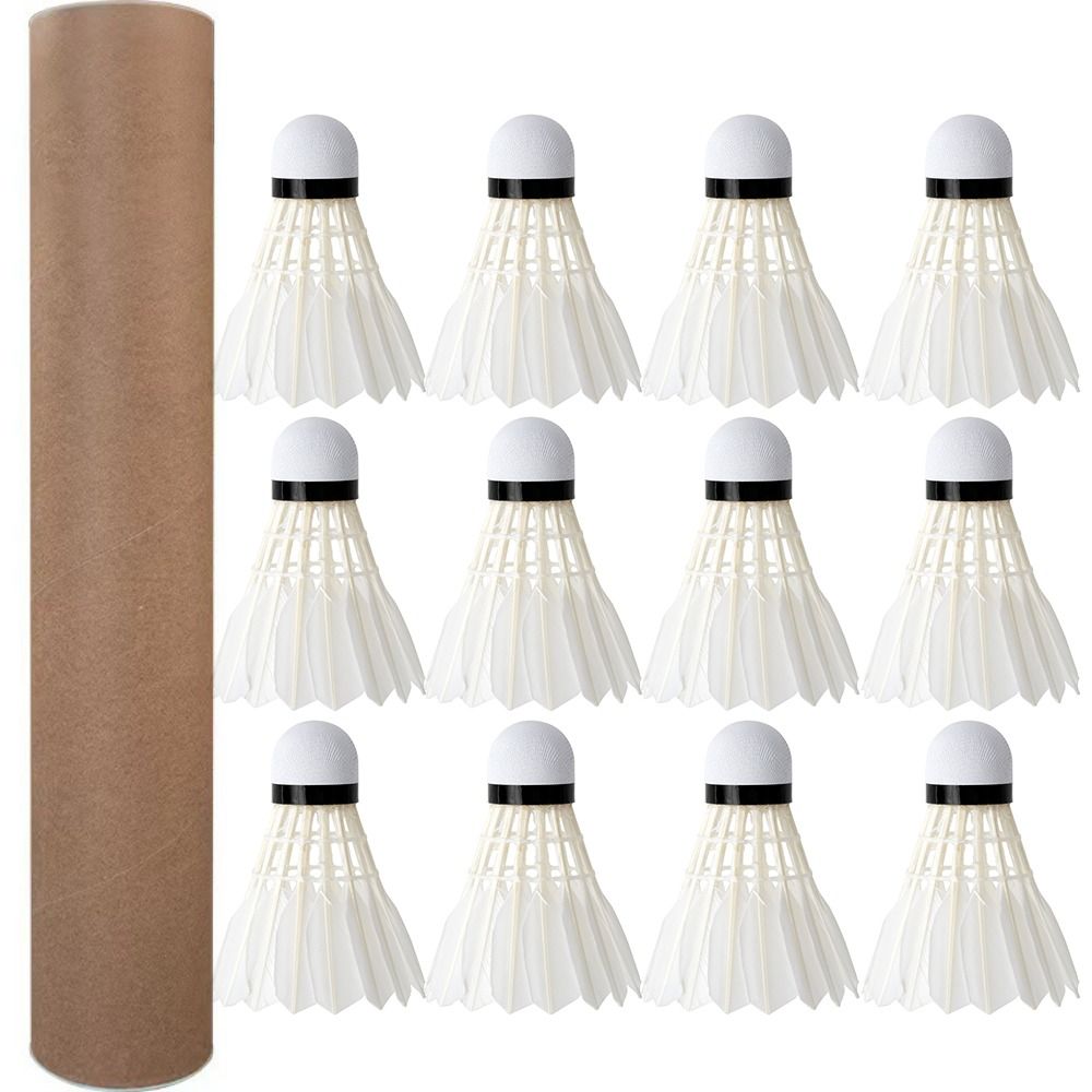 3/6/12Pcs New White Badminton  - đánh giá và giá Feather Shuttlecock